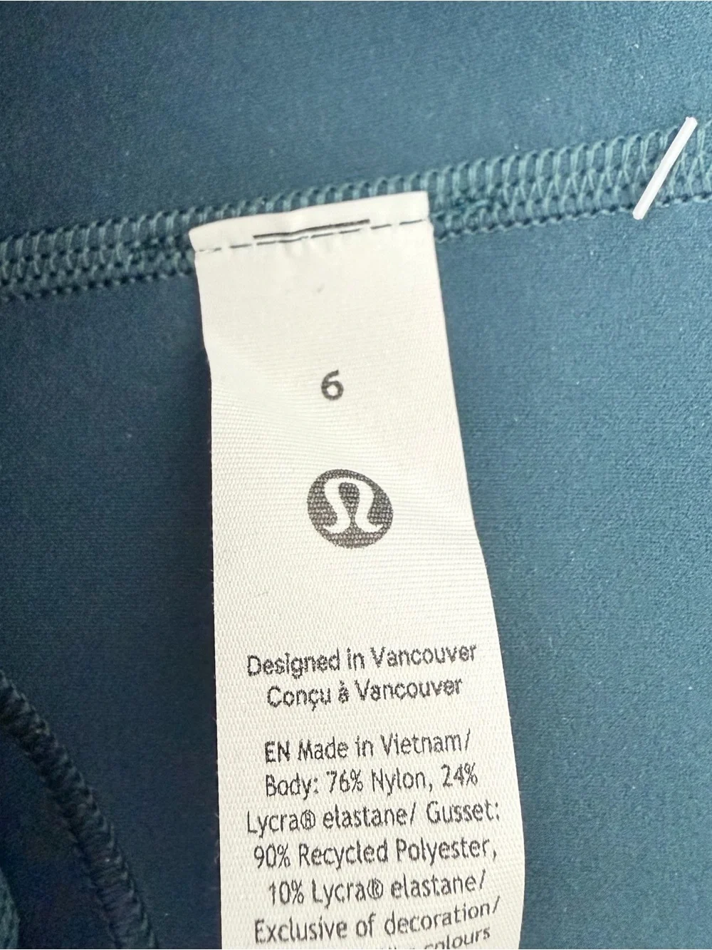 NWT lululemon Glow Up™ Super-High-Rise Tight 28”- Indochine Blue - Size 6